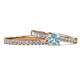 1 - Sezen Aquamarine and Diamond Bridal Set Ring 