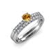 4 - Sezen Citrine and Diamond Bridal Set Ring 