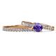 1 - Sezen Iolite and Diamond Bridal Set Ring 