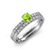 4 - Sezen Peridot and Diamond Bridal Set Ring 