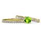 1 - Sezen Peridot and Diamond Bridal Set Ring 