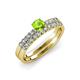 4 - Sezen Peridot and Diamond Bridal Set Ring 