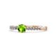 2 - Sezen Peridot and Diamond Bridal Set Ring 