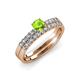 4 - Sezen Peridot and Diamond Bridal Set Ring 