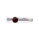 2 - Sezen Red Garnet and Diamond Bridal Set Ring 