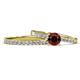 1 - Sezen Red Garnet and Diamond Bridal Set Ring 