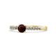 2 - Sezen Red Garnet and Diamond Bridal Set Ring 