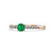 2 - Sezen Emerald and Diamond Bridal Set Ring 