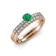 4 - Sezen Emerald and Diamond Bridal Set Ring 