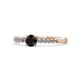 2 - Sezen Black and White Diamond Bridal Set Ring 