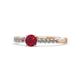 2 - Sezen Ruby and Diamond Bridal Set Ring 