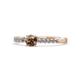 2 - Sezen Smoky Quartz and Diamond Bridal Set Ring 