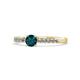 2 - Sezen London Blue Topaz and Diamond Bridal Set Ring 