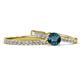 1 - Sezen Blue and White Diamond Bridal Set Ring 