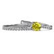 1 - Sezen Yellow and White Diamond Bridal Set Ring 
