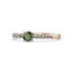2 - Sezen Diamond and Lab Created Alexandrite Bridal Set Ring 
