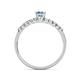 5 - Sezen Aquamarine and Diamond Bridal Set Ring 