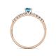 5 - Sezen Blue Topaz and Diamond Bridal Set Ring 
