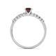 5 - Sezen Red Garnet and Diamond Bridal Set Ring 