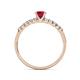 5 - Sezen Ruby and Diamond Bridal Set Ring 