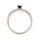 5 - Sezen London Blue Topaz and Diamond Bridal Set Ring 