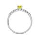 5 - Sezen Yellow and White Diamond Bridal Set Ring 