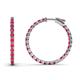 1 - Melissa 1.05 ctw (1.70 mm) Inside Outside Round Ruby Eternity Hoop Earrings 