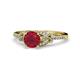 1 - Katelle Desire Ruby and Diamond Engagement Ring 