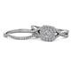 1 - Maisie  Prima 0.62 ctw Natural Diamond (3.80 mm) Halo Bridal Set Ring 