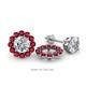 1 - Serena 0.76 ctw (2.00 mm) Round Ruby Jackets Earrings 