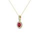 2 - Azaria Ruby and Diamond Halo Pendant 