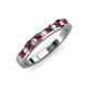 4 - Kathiryn 2.00 mm Ruby and Diamond 11 Stone Wedding Band 