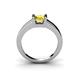 5 - Izna Princess Cut Lab Created Yellow Sapphire Solitaire Engagement Ring 