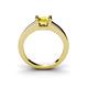 5 - Izna Princess Cut Lab Created Yellow Sapphire Solitaire Engagement Ring 