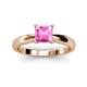 3 - Adsila Lab Created Pink Sapphire Solitaire Ring 
