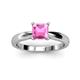 3 - Adsila Lab Created Pink Sapphire Solitaire Ring 