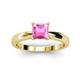 3 - Adsila Lab Created Pink Sapphire Solitaire Ring 