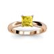 3 - Adsila Lab Created Yellow Sapphire Solitaire Ring 