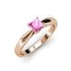 4 - Adsila Lab Created Pink Sapphire Solitaire Ring 
