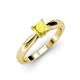 4 - Adsila Lab Created Yellow Sapphire Solitaire Ring 