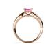 5 - Adsila Lab Created Pink Sapphire Solitaire Ring 