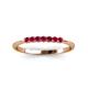 3 - Reina 2.00 mm Ruby 7 Stone Wedding Band 