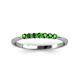 3 - Reina 2.00 mm Green Garnet 7 Stone Wedding Band 