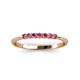 3 - Reina 2.00 mm Pink Tourmaline 7 Stone Wedding Band 