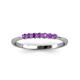 3 - Reina 2.00 mm Amethyst 7 Stone Wedding Band 