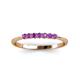 3 - Reina 2.00 mm Amethyst 7 Stone Wedding Band 