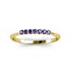 3 - Reina 2.00 mm Iolite 7 Stone Wedding Band 