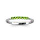 3 - Reina 2.00 mm Peridot 7 Stone Wedding Band 