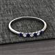 3 - Reina 2.00 mm Blue Sapphire and Diamond 7 Stone Wedding Band 