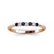 3 - Reina 2.00 mm Blue Sapphire and Diamond 7 Stone Wedding Band 